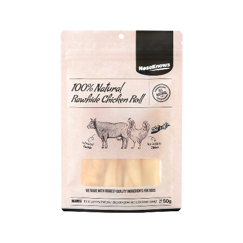 NoseKnows Rawhide Chicken Roll, NATURAL PETFOOD, HANDMADE PETFOOD